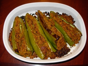 Fried Qeema With Stuffed Green Chillies recipe at PakiRecipes