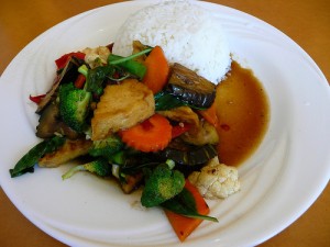 Creamy Vegetables With Steamed Rice at PakiRecipes.com