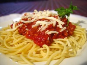 Spaghetti With Ground Beef Sauce