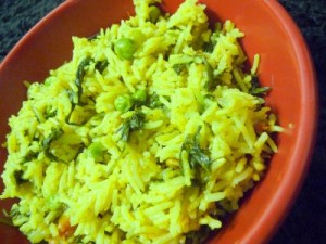 Spicy Green Rice at PakiRecipes.com